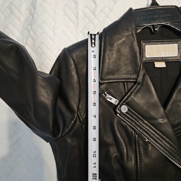 MICHAEL Michael Kors Black Leather Jacket - Picture 12 of 14